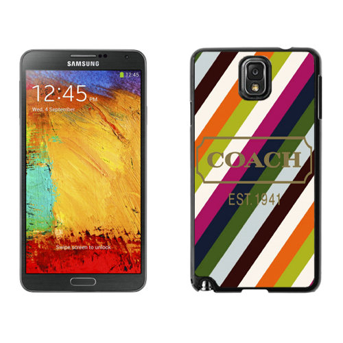 Coach Stripe Multicolor Samsung Note 3 Cases DRY - Click Image to Close